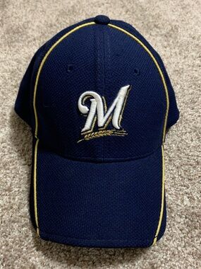 Milwaukee Brewers New Era 39Thirty Batting Practice Small-Medium Fitted Hat Cap
